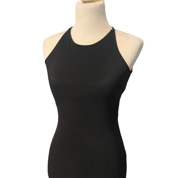 Charlotte Russe Backless Bodycon Mini Halter Sleeveless Little Black Dress - Picture 7 of 8